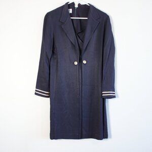 Vintage 80s/90s Jessica Howard Petites Navy Blue Suit Dress Size 4